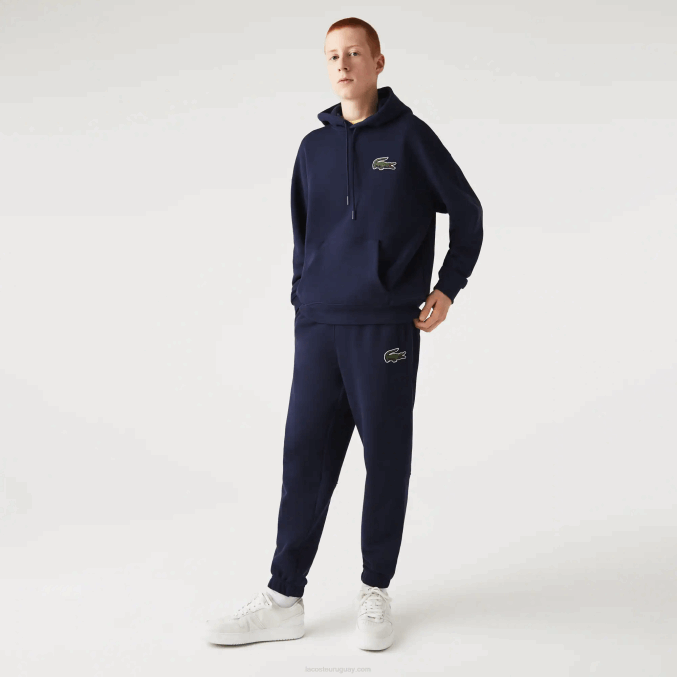 azul marino 166 VVL0A1049 hombres Lacoste pantalones de chándal de algodón orgánico