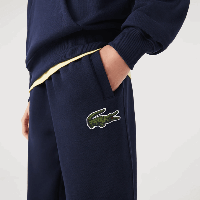 azul marino 166 VVL0A1049 hombres Lacoste pantalones de chándal de algodón orgánico