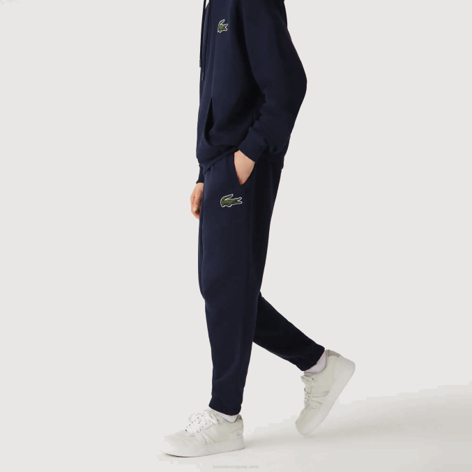 azul marino 166 VVL0A1049 hombres Lacoste pantalones de chándal de algodón orgánico