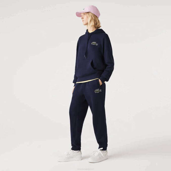 azul marino 166 VVL0A1049 hombres Lacoste pantalones de chándal de algodón orgánico