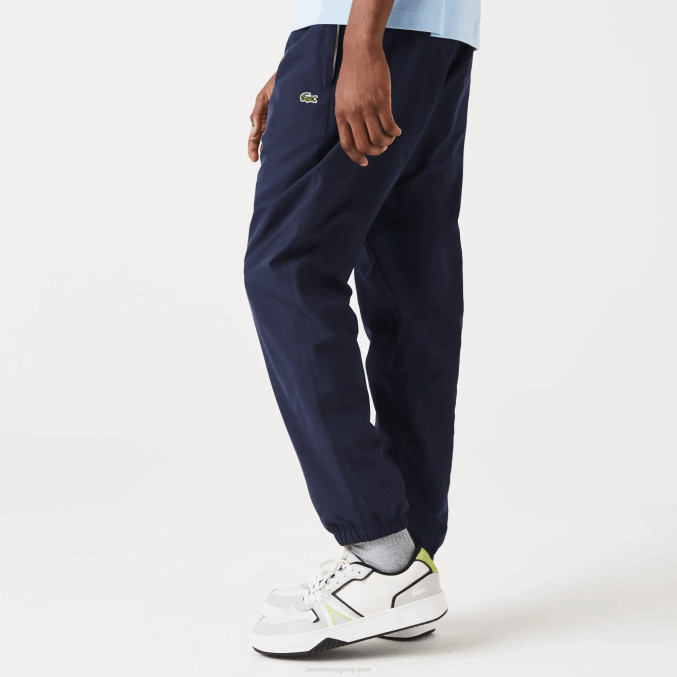 azul marino 166 VVL0A332 hombres Lacoste pantalones de chándal repelentes al agua regular fit