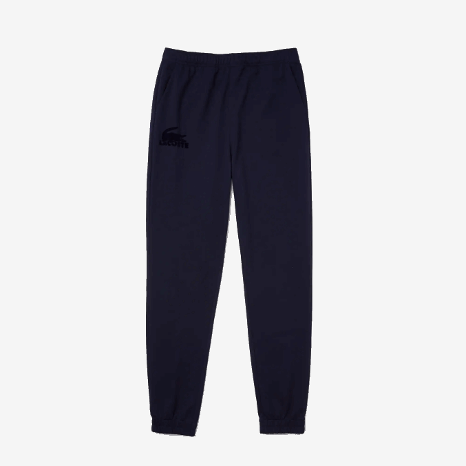 azul marino 423 VVL0A1477 hombres Lacoste joggers de felpa de algodón