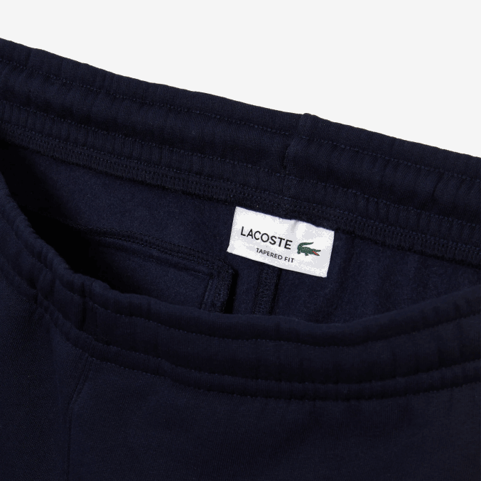 azul marino amarillo 144 VVL0A1059 hombres Lacoste pantalones de chándal con bandas en contraste