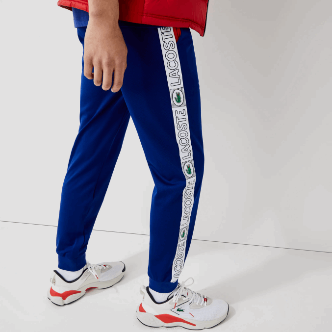 azul rojo blanco an3 VVL0A1119 hombres Lacoste pantalones deportivos de chándal con bandas de la marca