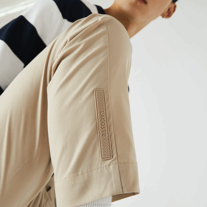 beige c5u VVL0A1118 hombres Lacoste pantalones de chándal resistentes al agua