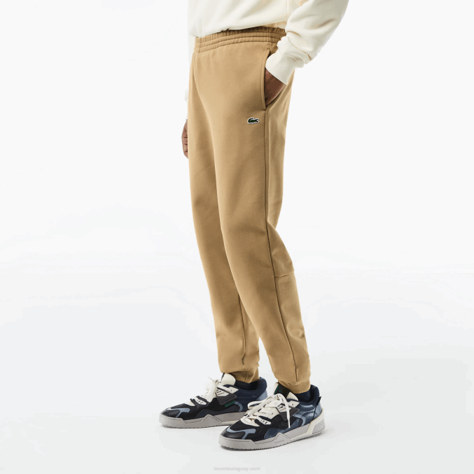 beige cb8 VVL0A350 hombres Lacoste pantalones de chándal tapered fit