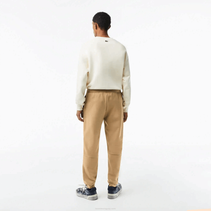 beige cb8 VVL0A350 hombres Lacoste pantalones de chándal tapered fit