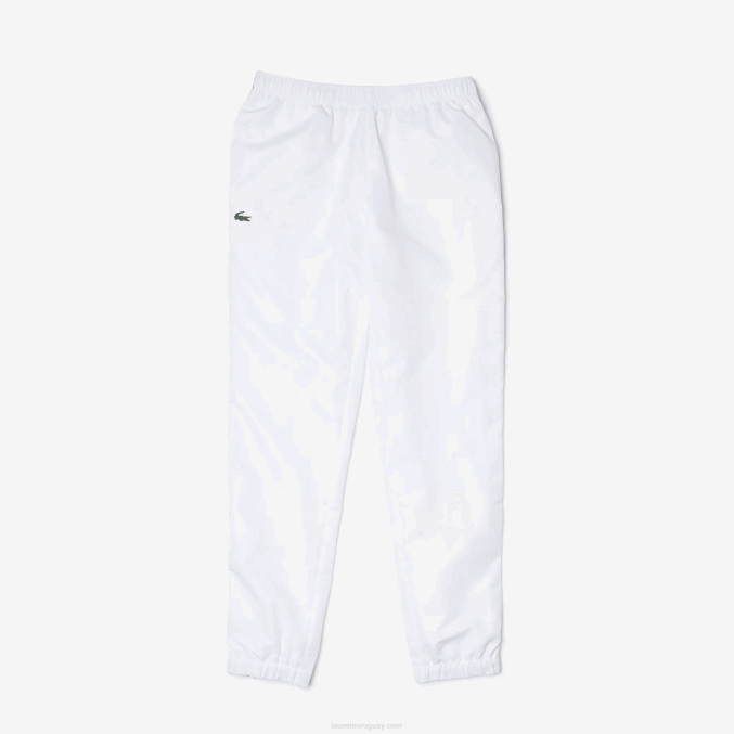 blanco 001 VVL0A1088 hombres Lacoste pantalones deportivos de tenis con estampado lateral