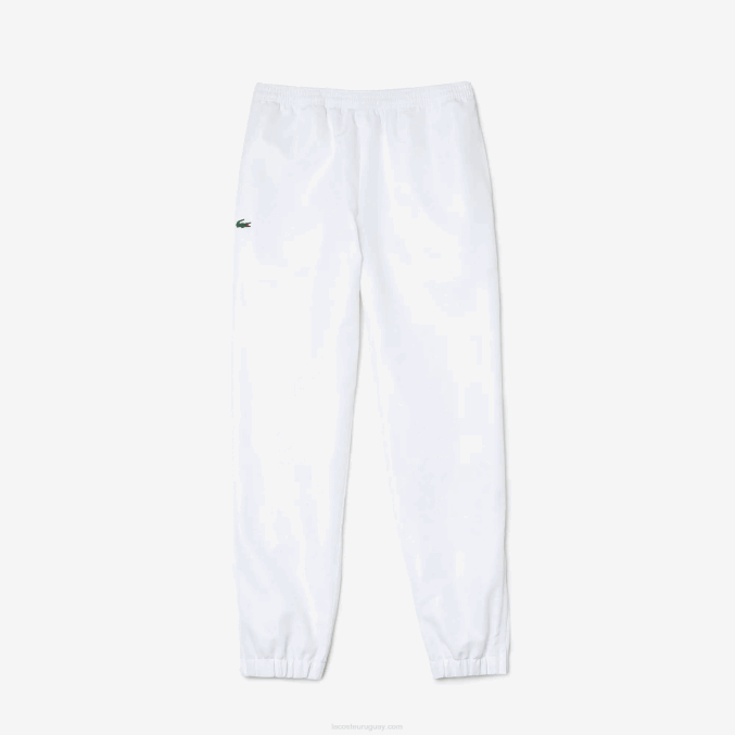 blanco 001 VVL0A549 hombres Lacoste pantalones deportivos de tejido ligero