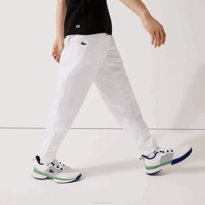 blanco 001 VVL0A549 hombres Lacoste pantalones deportivos de tejido ligero