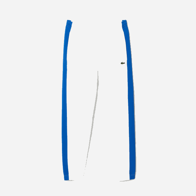 blanco azul lmq VVL0A1060 hombres Lacoste pantalones de chándal con bandas en contraste
