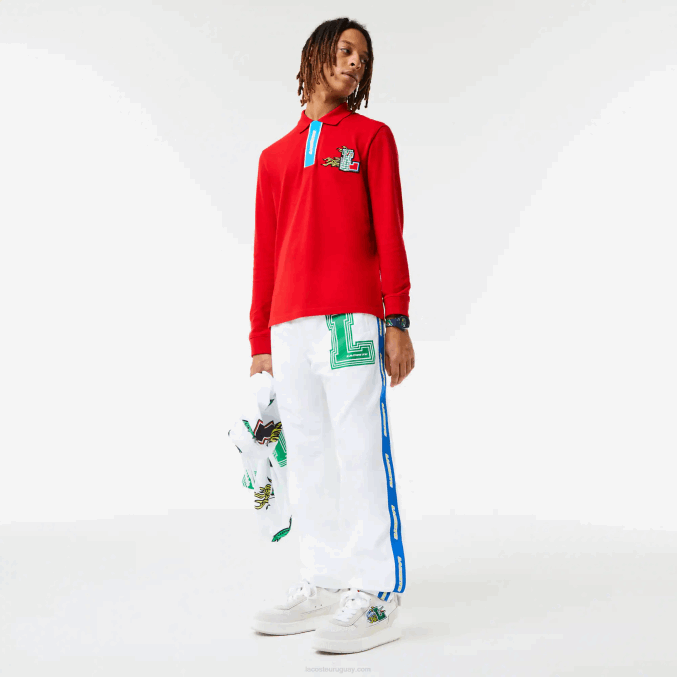 blanco sbh VVL0A1085 hombres Lacoste pantalones de chándal repelentes al agua