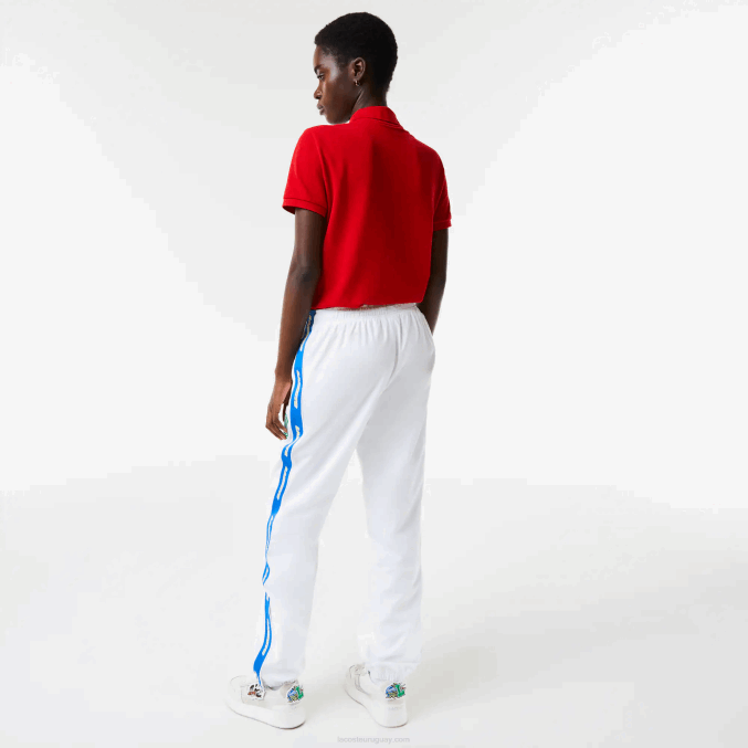 blanco sbh VVL0A1085 hombres Lacoste pantalones de chándal repelentes al agua