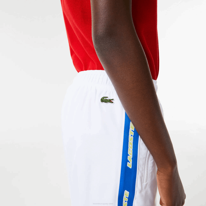 blanco sbh VVL0A1085 hombres Lacoste pantalones de chándal repelentes al agua