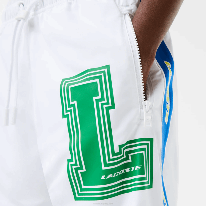 blanco sbh VVL0A1085 hombres Lacoste pantalones de chándal repelentes al agua