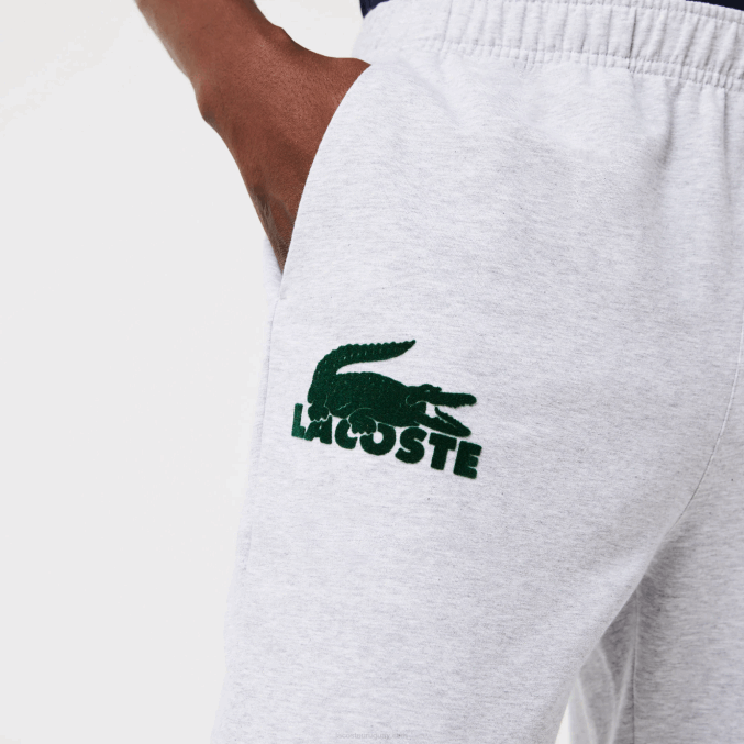 gris chino verde y9k VVL0A1475 hombres Lacoste joggers de felpa de algodón