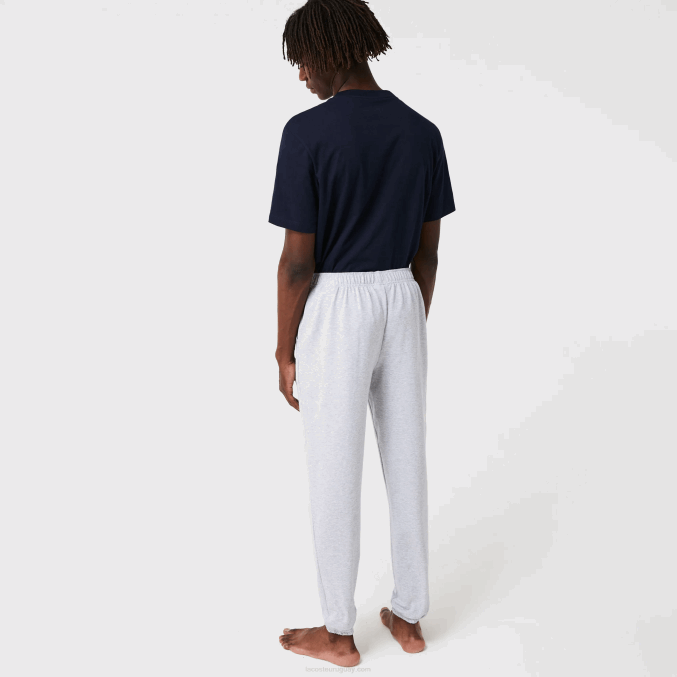 gris chino verde y9k VVL0A1475 hombres Lacoste joggers de felpa de algodón