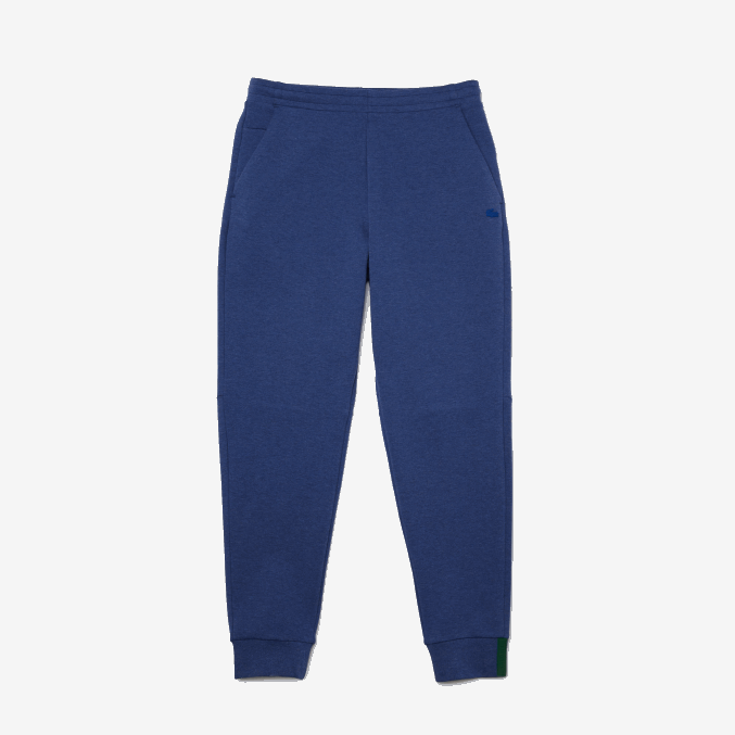 lomo azul hjd VVL0A1140 hombres Lacoste pantalones de chándal slim fit en mezcla de algodón jaspeado
