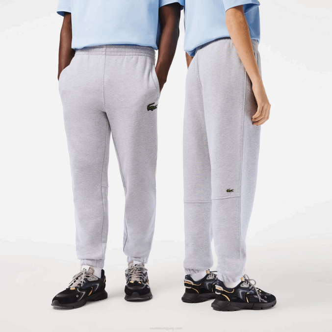 lomo gris cca VVL0A1048 hombres Lacoste pantalones de chándal de algodón orgánico