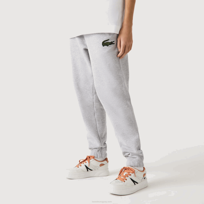 lomo gris cca VVL0A1048 hombres Lacoste pantalones de chándal de algodón orgánico