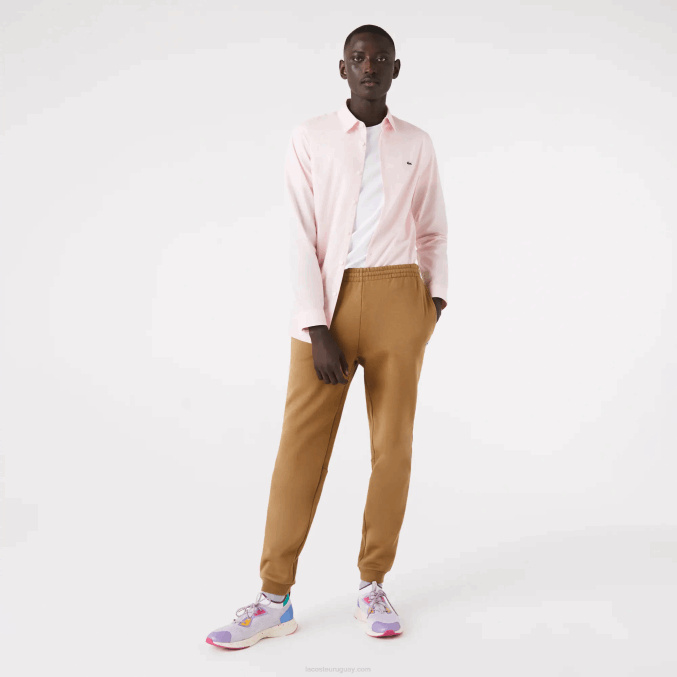 marrón z0w VVL0A1025 hombres Lacoste pantalones de chándal tapered fit