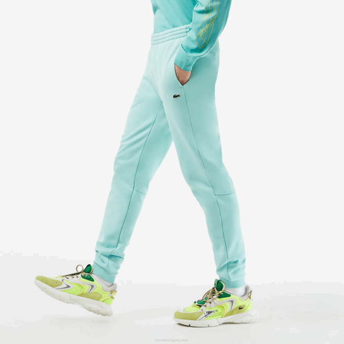 menta lgf VVL0A345 hombres Lacoste pantalones de chándal tapered fit