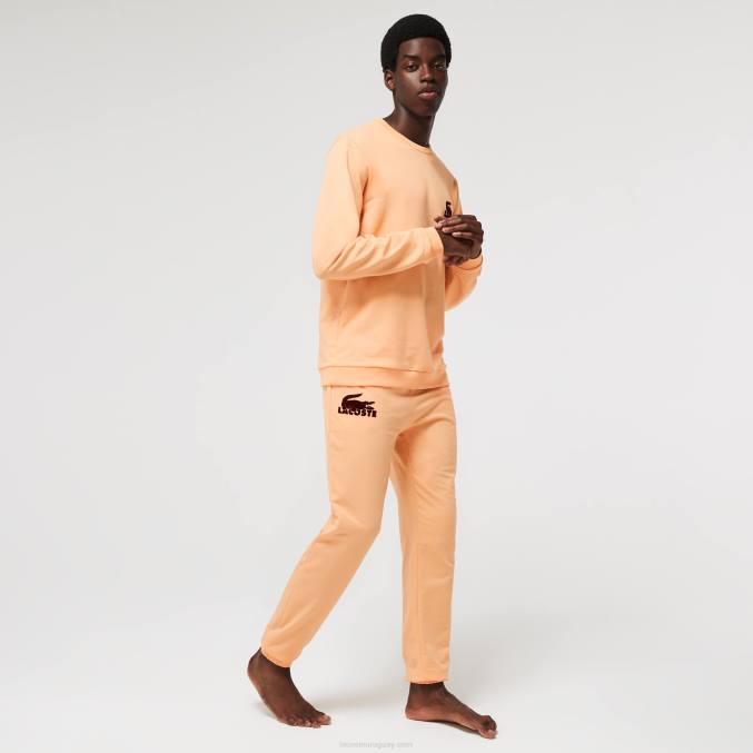 naranja claro burdeos rz6 VVL0A1478 hombres Lacoste joggers de felpa de algodón