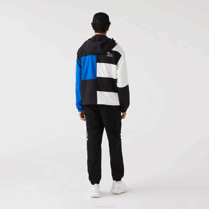 negro 031 VVL0A1003 hombres Lacoste pantalones de chándal oversize con logo en contraste