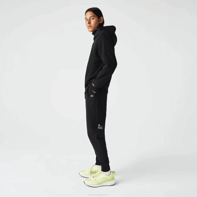negro 031 VVL0A1043 hombres Lacoste pantalones de chándal con estampado reflectante