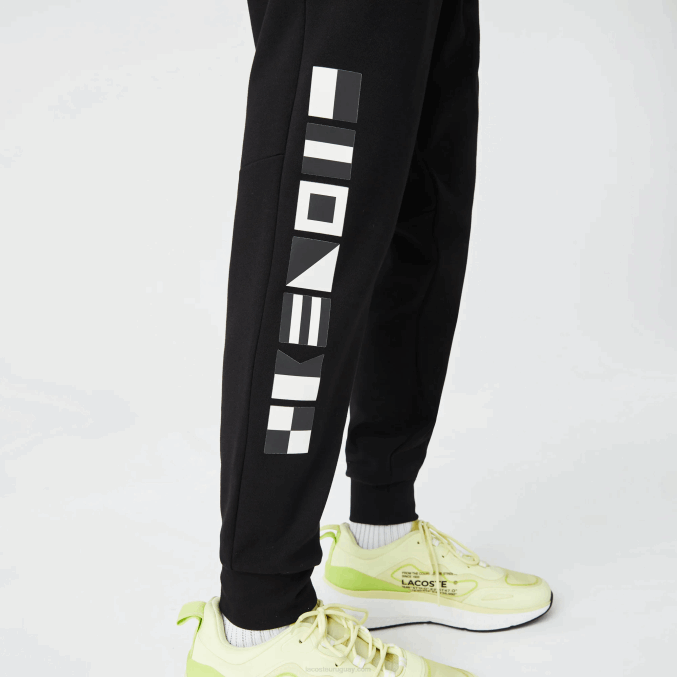 negro 031 VVL0A1043 hombres Lacoste pantalones de chándal con estampado reflectante