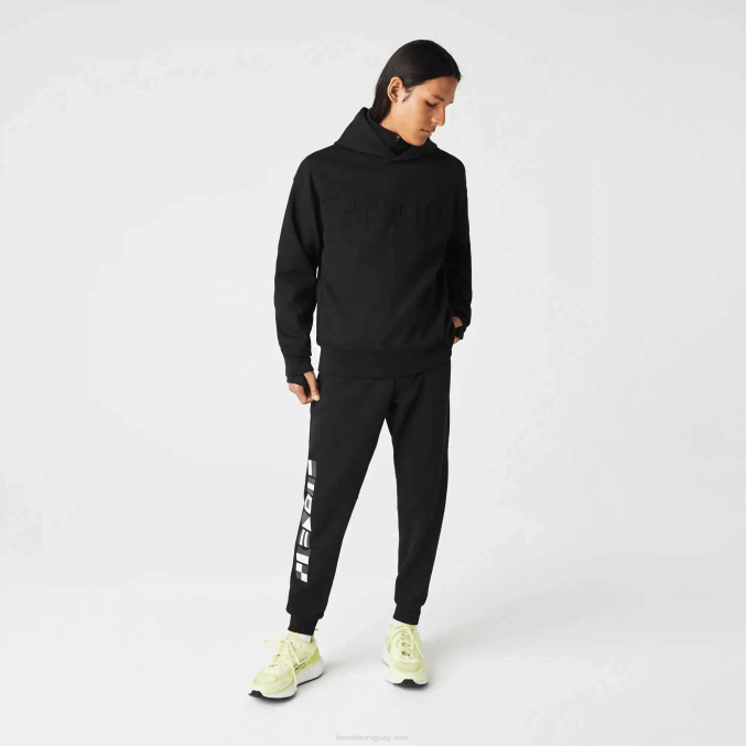 negro 031 VVL0A1043 hombres Lacoste pantalones de chándal con estampado reflectante