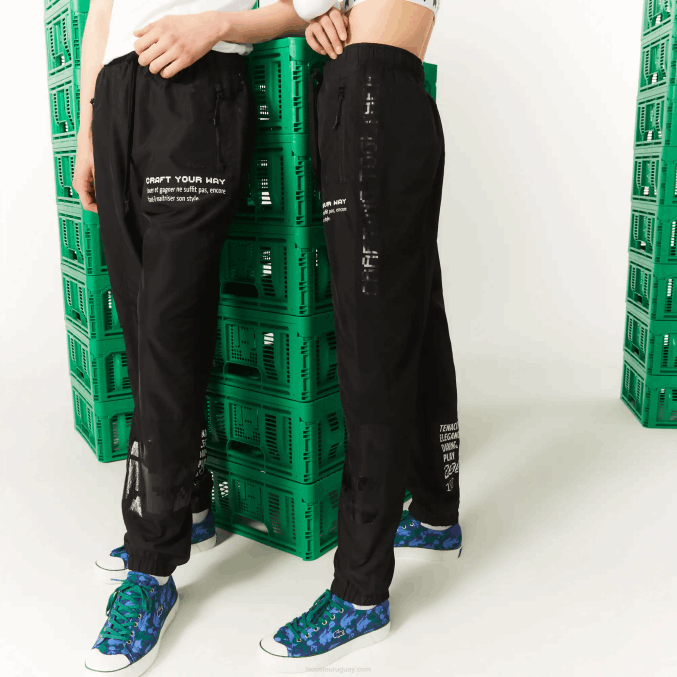 negro 031 VVL0A1175 hombres Lacoste pantalones de chándal de nailon live x minecraft