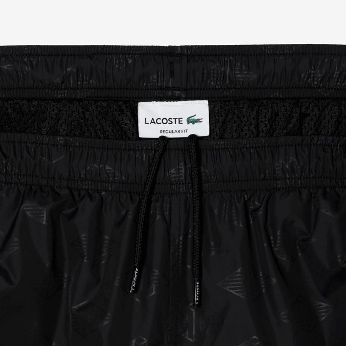 negro 031 VVL0A318 hombres Lacoste pants con monograma estampado