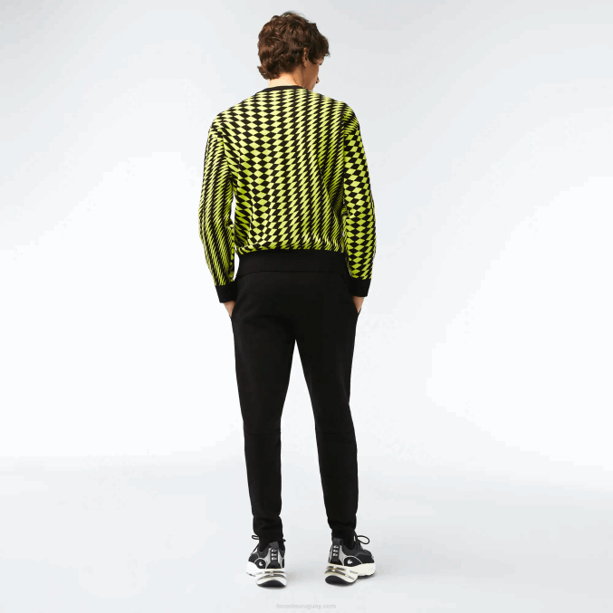 negro 031 VVL0A347 hombres Lacoste pantalones de chándal tapered fit