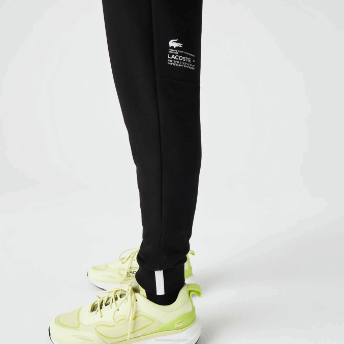 negro 031 VVL0A973 hombres Lacoste pantalones de chándal de corte slim con logo