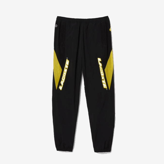negro amarillo n07 VVL0A1110 hombres Lacoste pantalones de chándal heritage regular fit con bloques de color