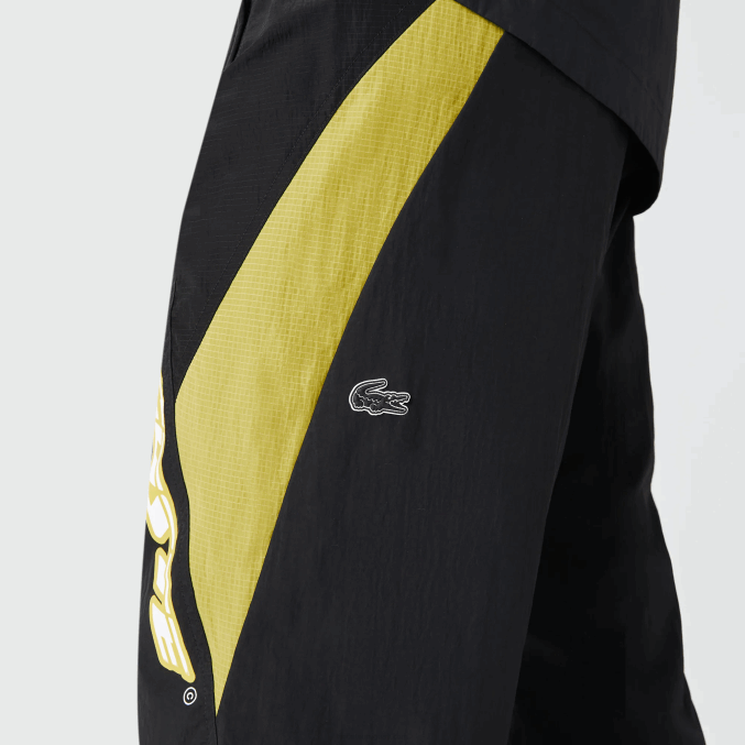 negro amarillo n07 VVL0A1110 hombres Lacoste pantalones de chándal heritage regular fit con bloques de color