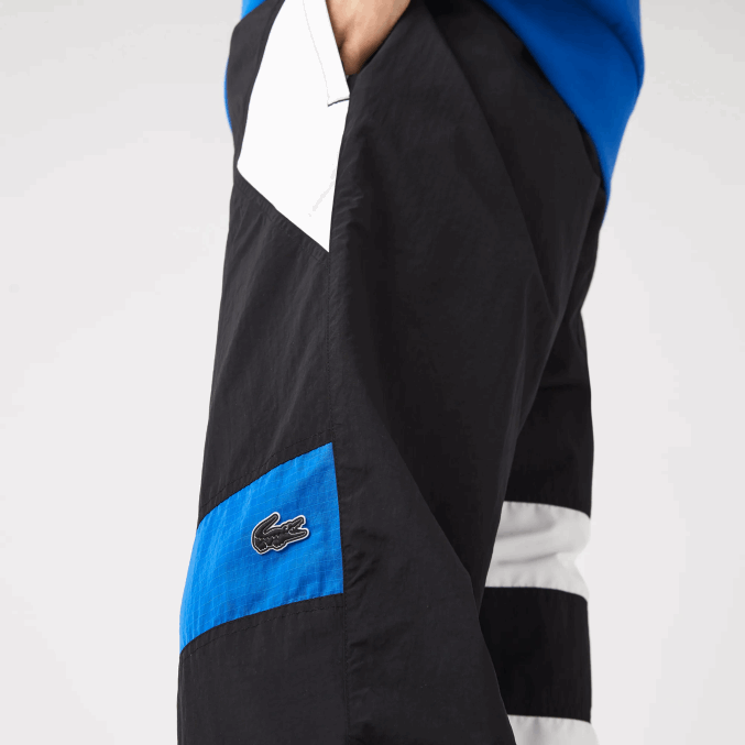 negro azul blanco se1 VVL0A1105 hombres Lacoste pantalones de chándal repelentes al agua