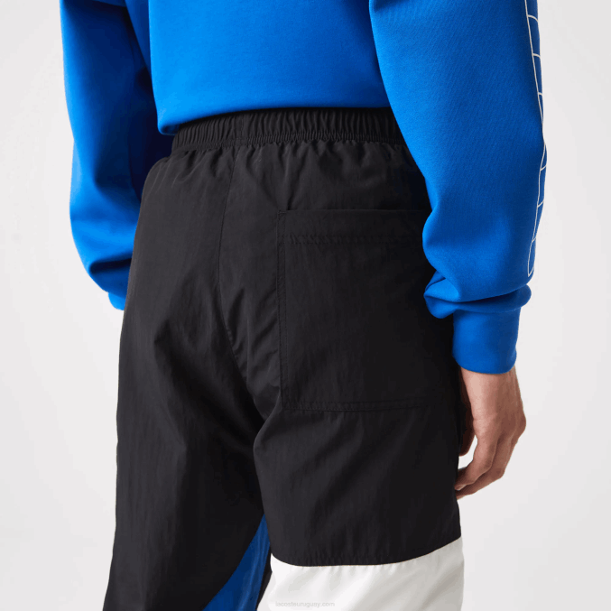 negro azul blanco se1 VVL0A1105 hombres Lacoste pantalones de chándal repelentes al agua