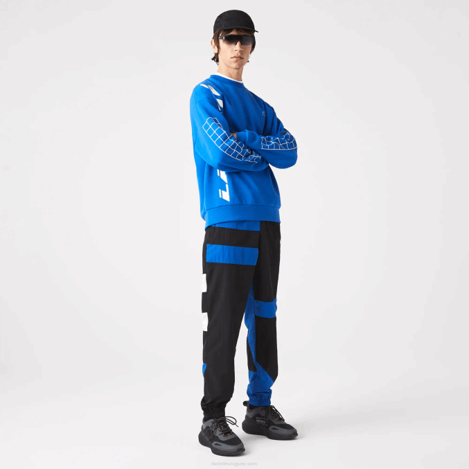 negro azul blanco se1 VVL0A1105 hombres Lacoste pantalones de chándal repelentes al agua