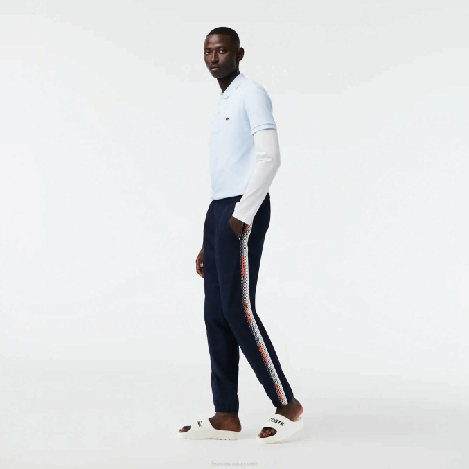 negro/blanco hhh VVL0A315 hombres Lacoste pantalones de chándal de corte estándar