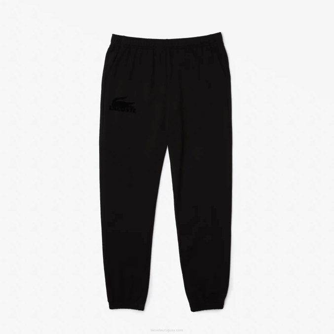 negro c31 VVL0A1476 hombres Lacoste joggers de felpa de algodón