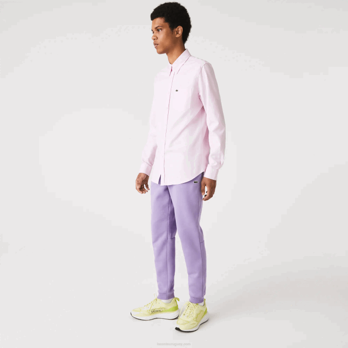 púrpura gfu VVL0A995 hombres Lacoste pantalones de chándal tapered fit