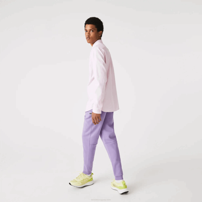 púrpura gfu VVL0A995 hombres Lacoste pantalones de chándal tapered fit