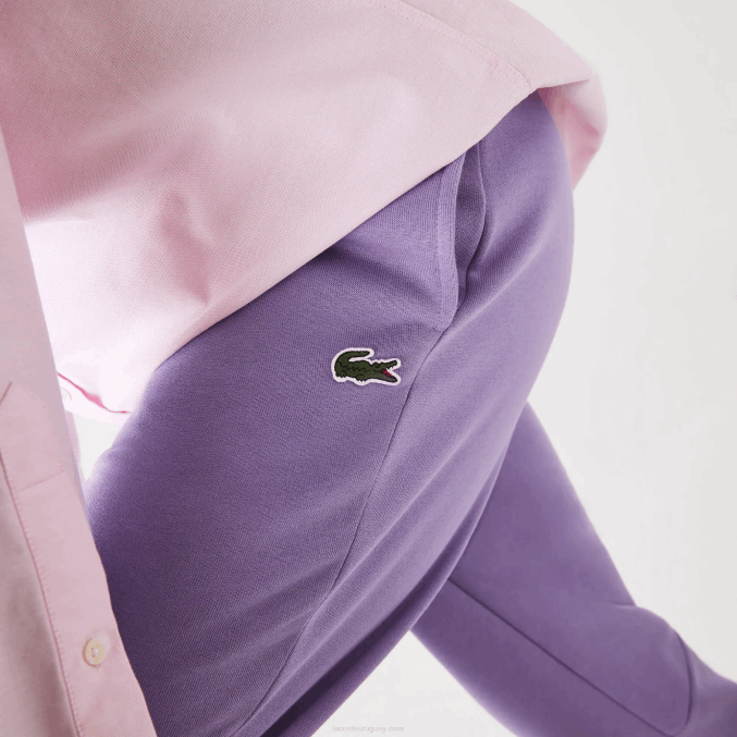 púrpura gfu VVL0A995 hombres Lacoste pantalones de chándal tapered fit