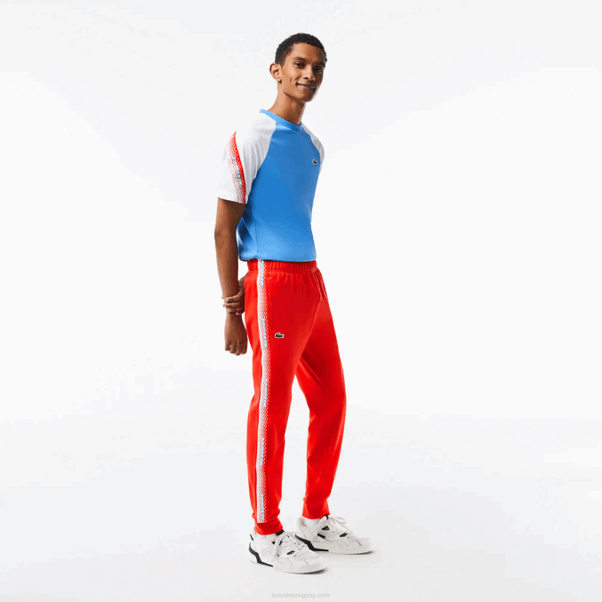 rojo s5h VVL0A307 hombres Lacoste pantalones de chándal de tenis resistentes a la abrasión