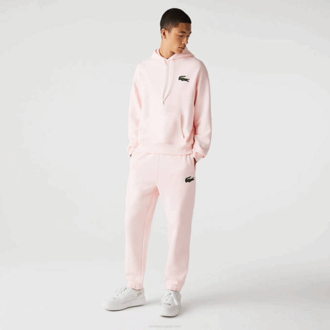 rosa claro t03 VVL0A1050 hombres Lacoste pantalones de chándal de algodón orgánico