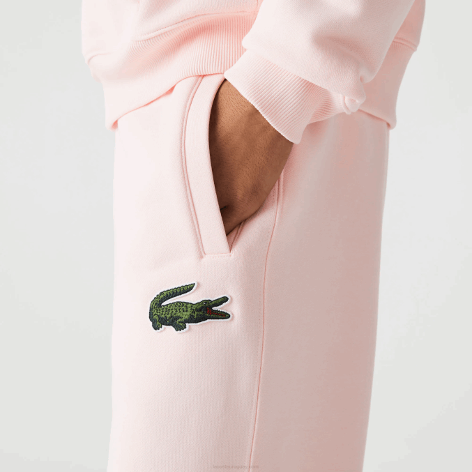 rosa claro t03 VVL0A1050 hombres Lacoste pantalones de chándal de algodón orgánico