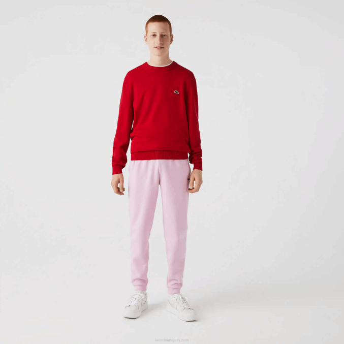 rosa z4h VVL0A1014 hombres Lacoste pantalones de chándal tapered fit