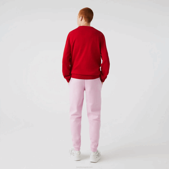 rosa z4h VVL0A1014 hombres Lacoste pantalones de chándal tapered fit